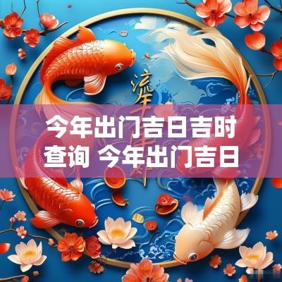 今年出门吉日吉时查询 今年出门吉日