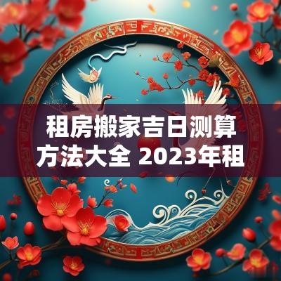 租房搬家吉日测算方法大全 2025年租房搬家吉日查询一览表