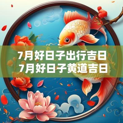 7月好日子出行吉日 7月好日子黄道吉日