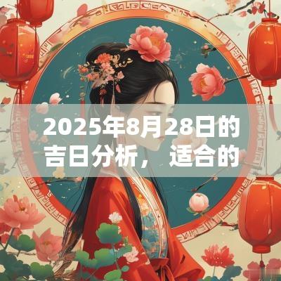 2025年8月28日的吉日分析， 适合的活动和事项