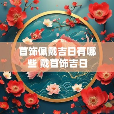 首饰佩戴吉日有哪些 戴首饰吉日