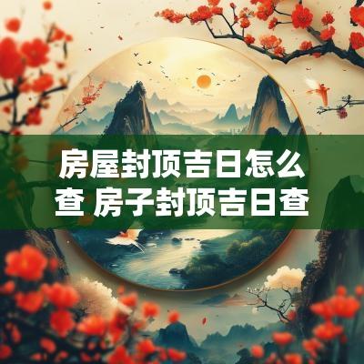 房屋封顶吉日怎么查 房子封顶吉日查询表