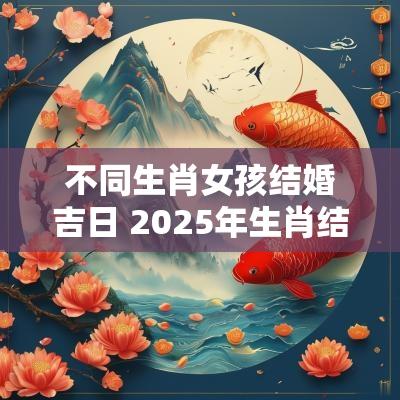 不同生肖女孩结婚吉日 2025年生肖结婚吉日