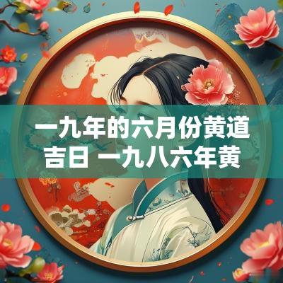 一九年的六月份黄道吉日 一九八六年黄道吉日
