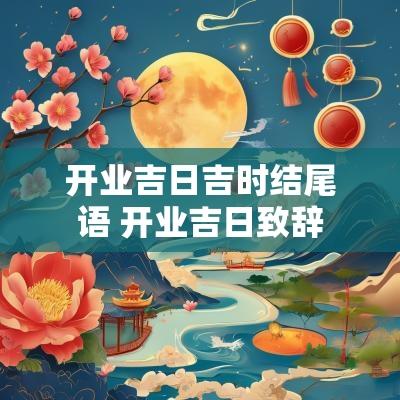 开业吉日吉时结尾语 开业吉日致辞
