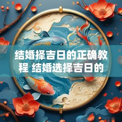 结婚择吉日的正确教程 结婚选择吉日的正确方法