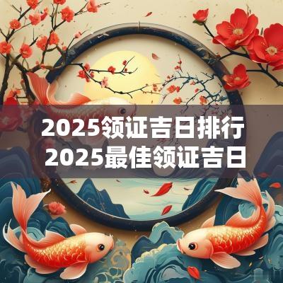 2025领证吉日排行 2025最佳领证吉日