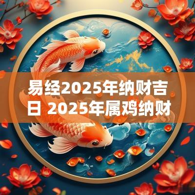 易经2025年纳财吉日 2025年属鸡纳财吉日