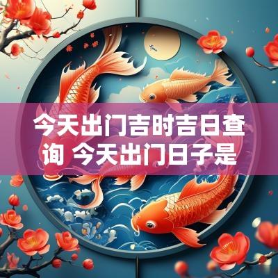 今天出门吉时吉日查询 今天出门日子是吉日吗