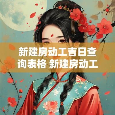 新建房动工吉日查询表格 新建房动工吉日