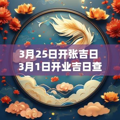 3月25日开张吉日 3月1日开业吉日查询