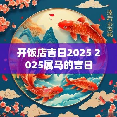 开饭店吉日2025 2025属马的吉日