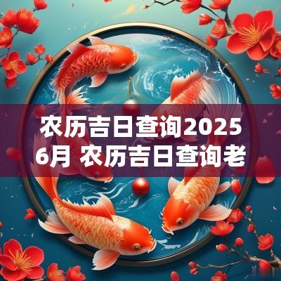 农历吉日查询20256月 农历吉日查询老黄历