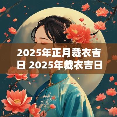 2026年正月裁衣吉日 2026年裁衣吉日如何选择