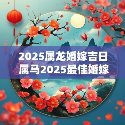 2025属龙婚嫁吉日 属马2025最佳婚嫁吉日