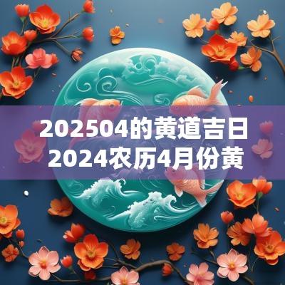202504的黄道吉日 2025农历4月份黄道吉日