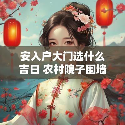 安入户大门选什么吉日 农村院子围墙大门吉日