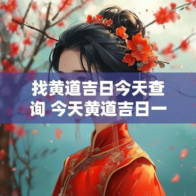 找黄道吉日今天查询 今天黄道吉日一览表