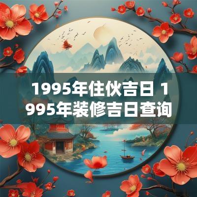 1995年住伙吉日 1995年装修吉日查询