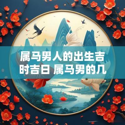 属马男人的出生吉时吉日 属马男的几月出生最好最旺