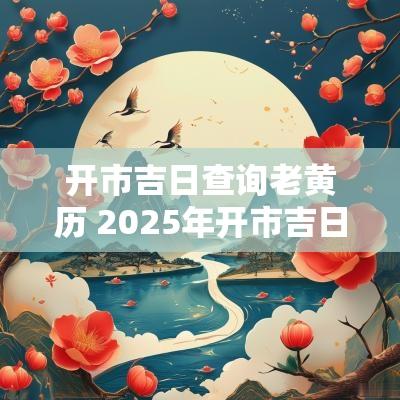开市吉日查询老黄历 2025年开市吉日老黄历