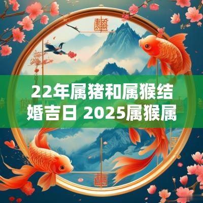 22年属猪和属猴结婚吉日 2025属猴属猪结婚吉日
