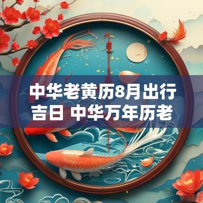 中华老黄历8月出行吉日 中华万年历老黄历查询出行吉日