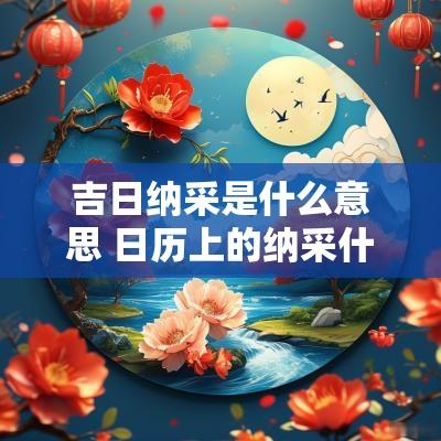 吉日纳采是什么意思 日历上的纳采什么意思