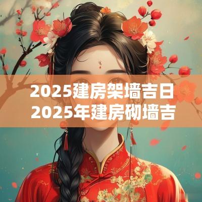2025建房架墙吉日 2025年建房砌墙吉日