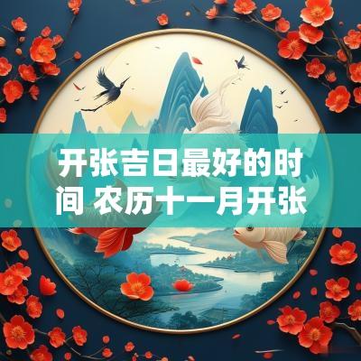 开张吉日最好的时间 农历十一月开张吉日