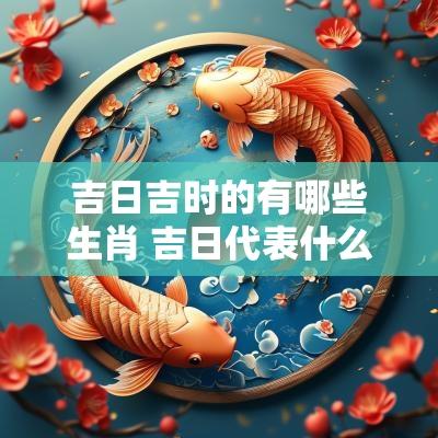 吉日吉时的有哪些生肖 吉日代表什么生肖动物