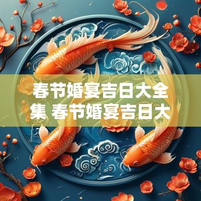 春节婚宴吉日大全集 春节婚宴吉日大全集查询
