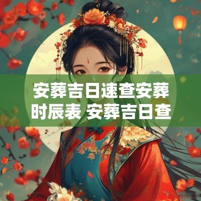 安葬吉日速查安葬时辰表 安葬吉日查询小程序