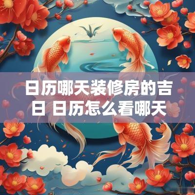 日历哪天装修房的吉日 日历怎么看哪天适合装修