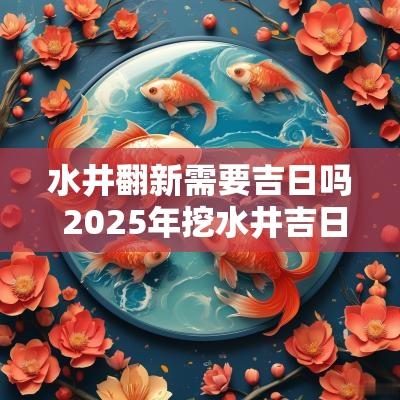 水井翻新需要吉日吗 2025年挖水井吉日查询