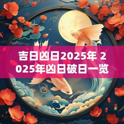 吉日凶日2025年 2025年凶日破日一览表