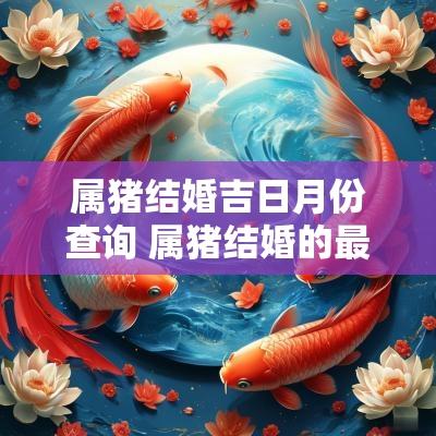 属猪结婚吉日月份查询 属猪结婚的最佳日子是什么时候
