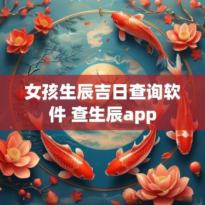 女孩生辰吉日查询软件 查生辰app