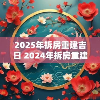 2025年拆房重建吉日 2025年拆房重建的良辰吉日