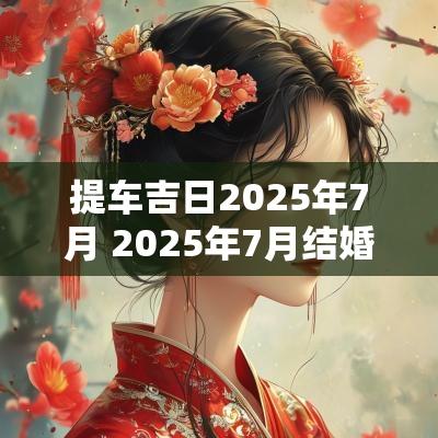 提车吉日2025年7月 2025年7月结婚吉日