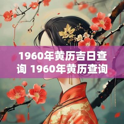 1960年黄历吉日查询 1960年黄历查询表