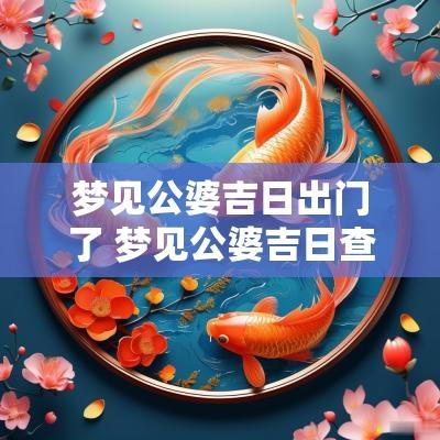 梦见公婆吉日出门了 梦见公婆吉日查询不到