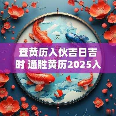 查黄历入伙吉日吉时 通胜黄历2025入伙吉日