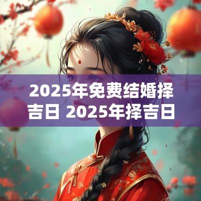 2025年免费结婚择吉日 2025年择吉日查询