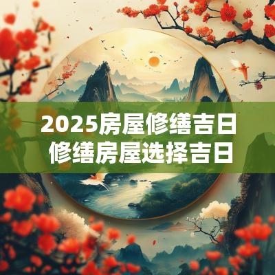 2025房屋修缮吉日 修缮房屋选择吉日
