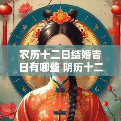 农历十二日结婚吉日有哪些 阴历十二月结婚吉日