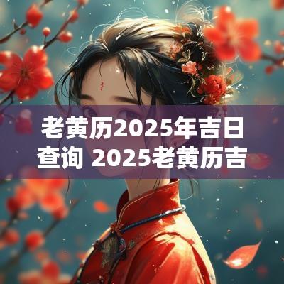 老黄历2025年吉日查询 2025老黄历吉日查询