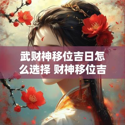 武财神移位吉日怎么选择 财神移位吉日一览表