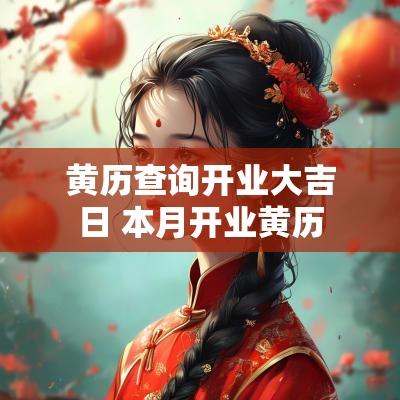 黄历查询开业大吉日 本月开业黄历