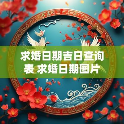 求婚日期吉日查询表 求婚日期图片